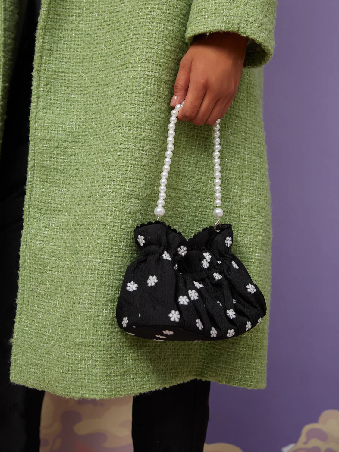 Jacquard bucket hot sale bag