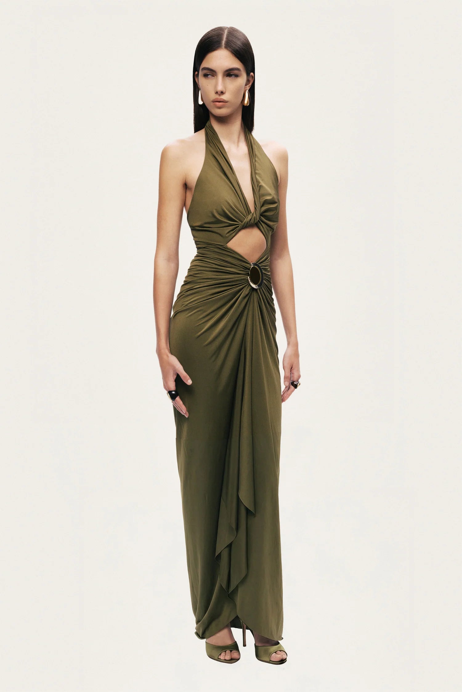 Cut-Out Halter Maxi Dress – SAMO COLLECTION INC