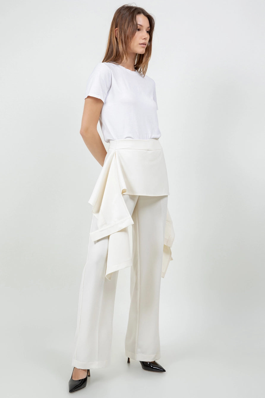 Double Layer Faux Skirt Pants