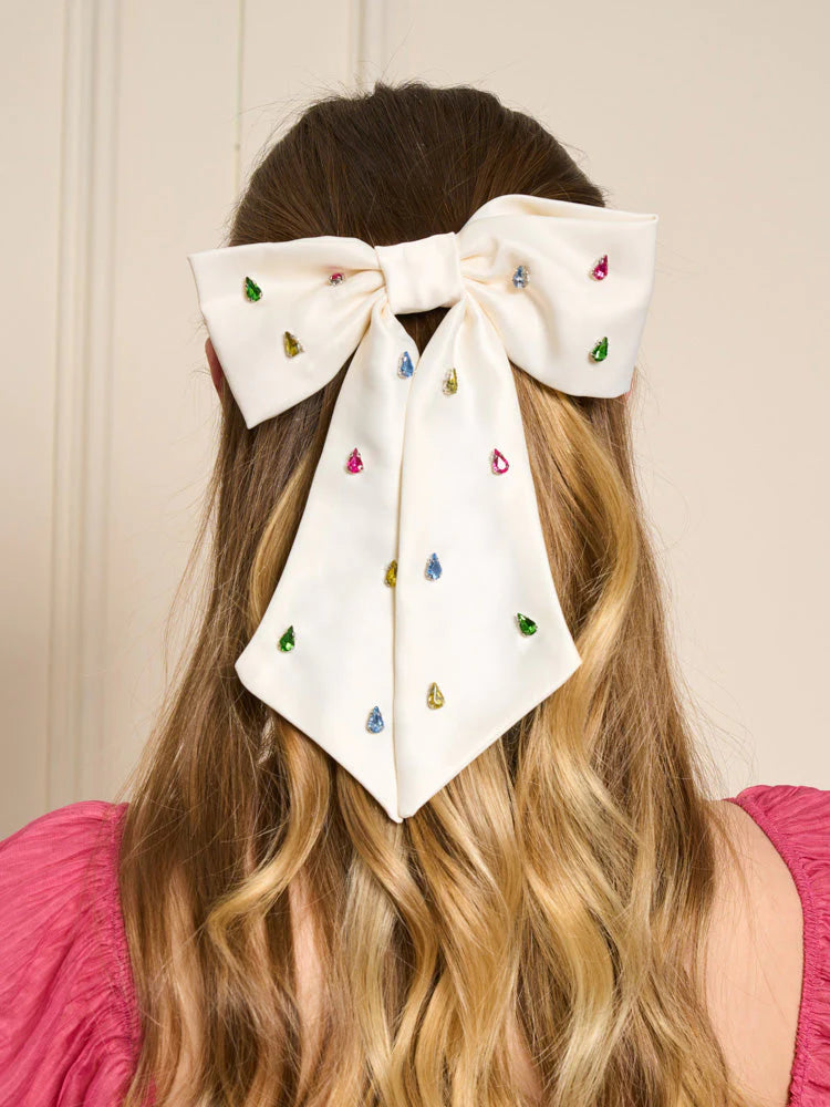 Cheri Gem Hair Bow Clip