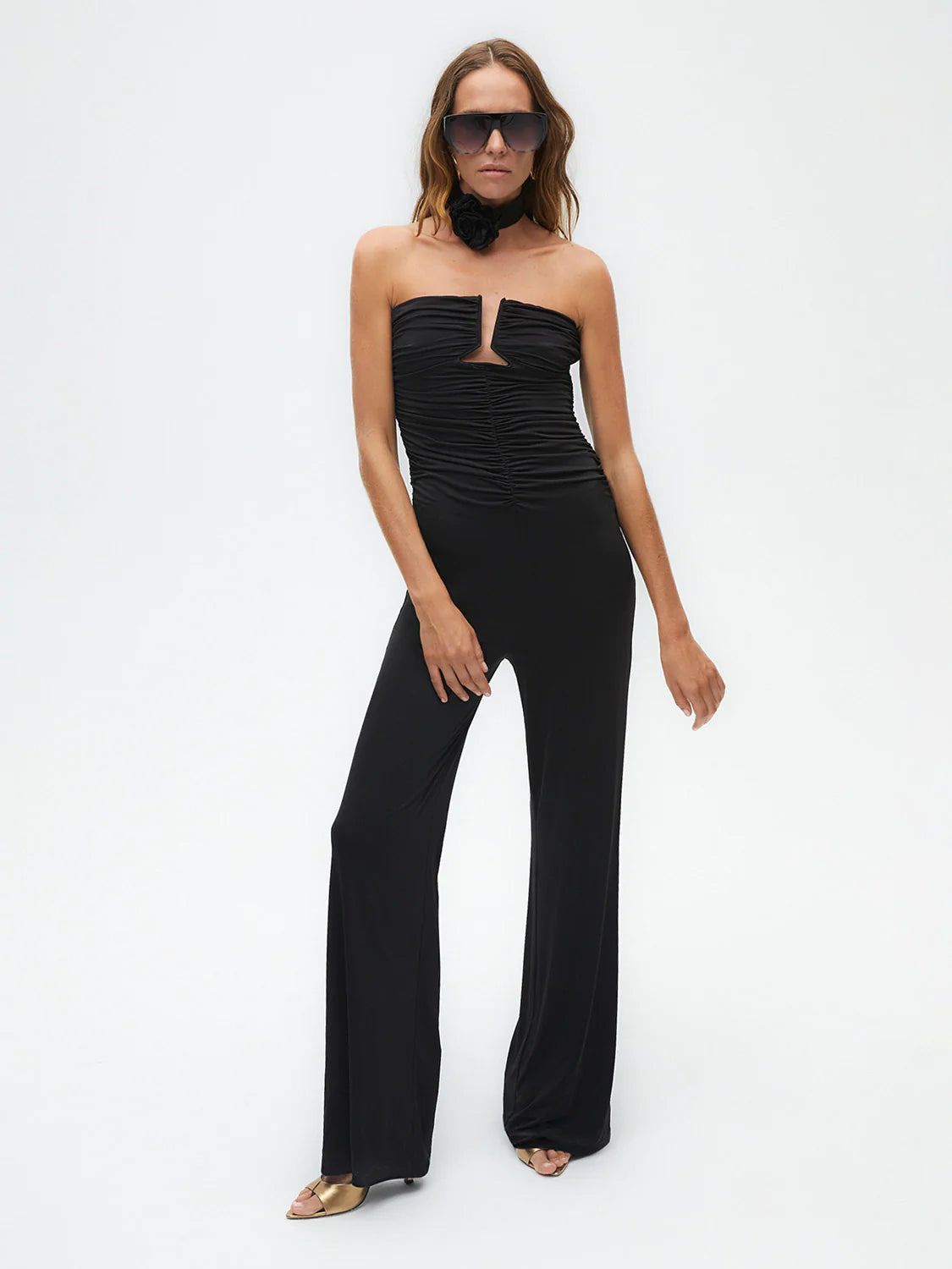 Strapless Draped Jumpsuit