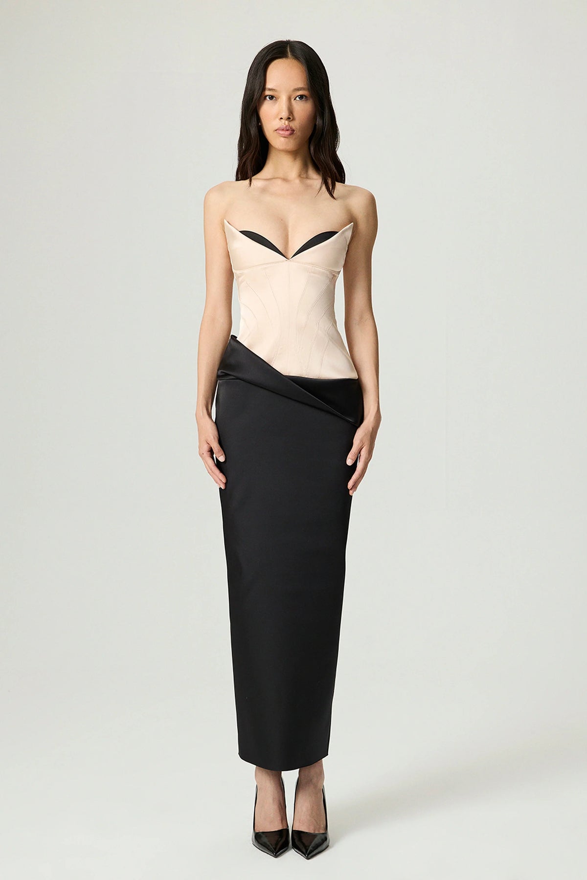 Draped Sweetheart Corset Dress