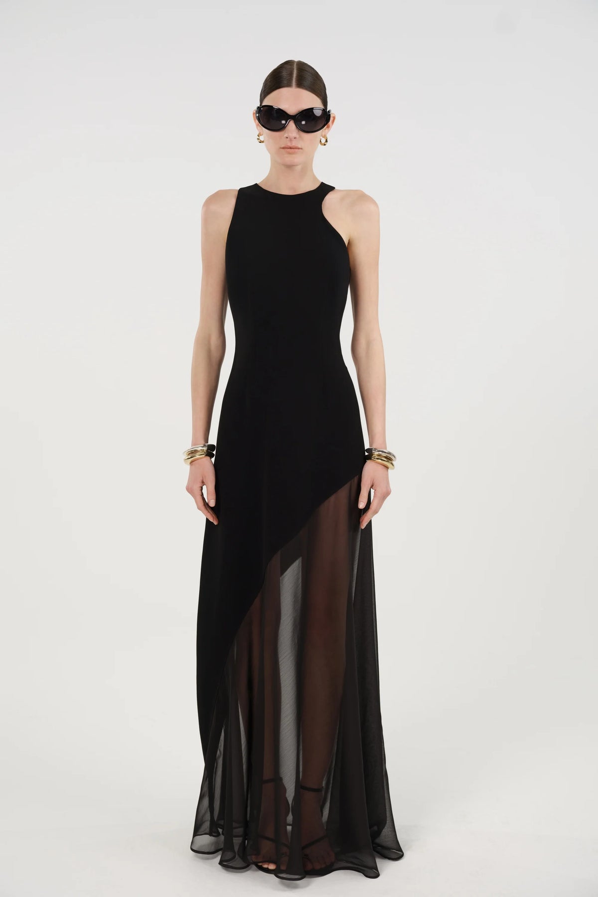 Sheer Detail Maxi Dres