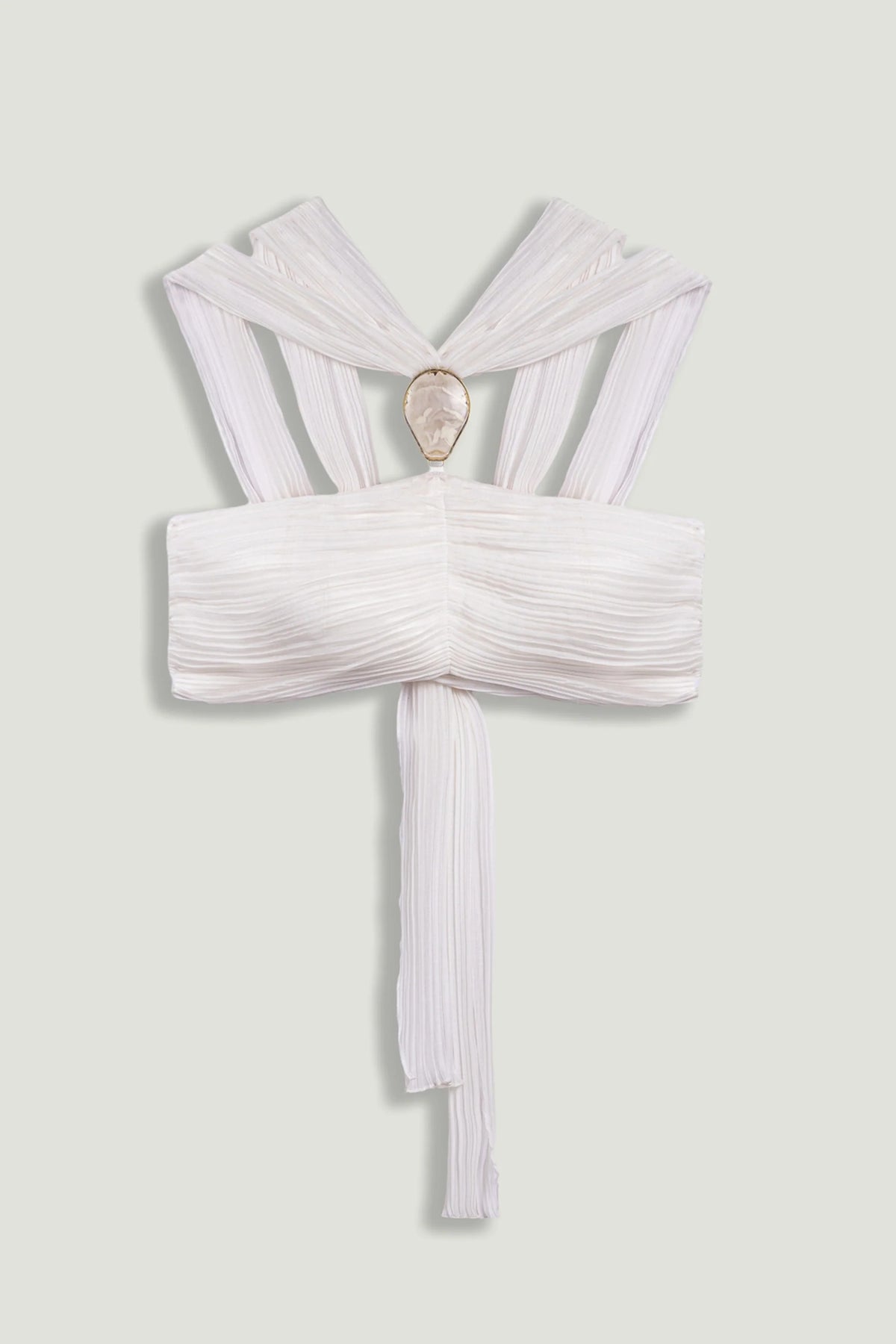 Strapless Draped Bustier Top