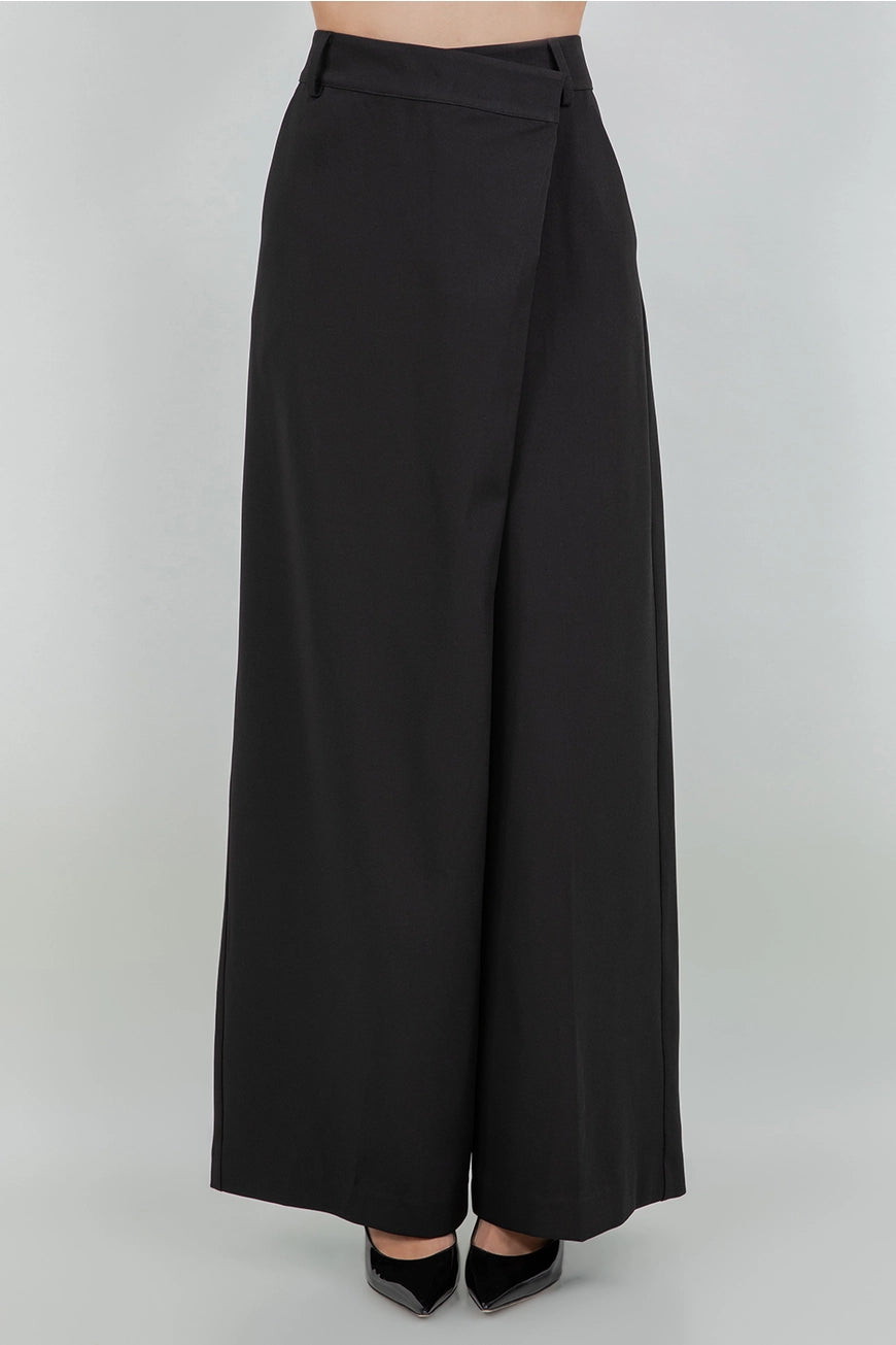 Wrap Detail Wide Pants
