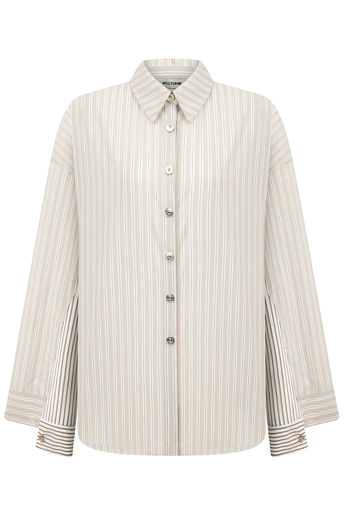 Striped Patterned Oversize Shirt